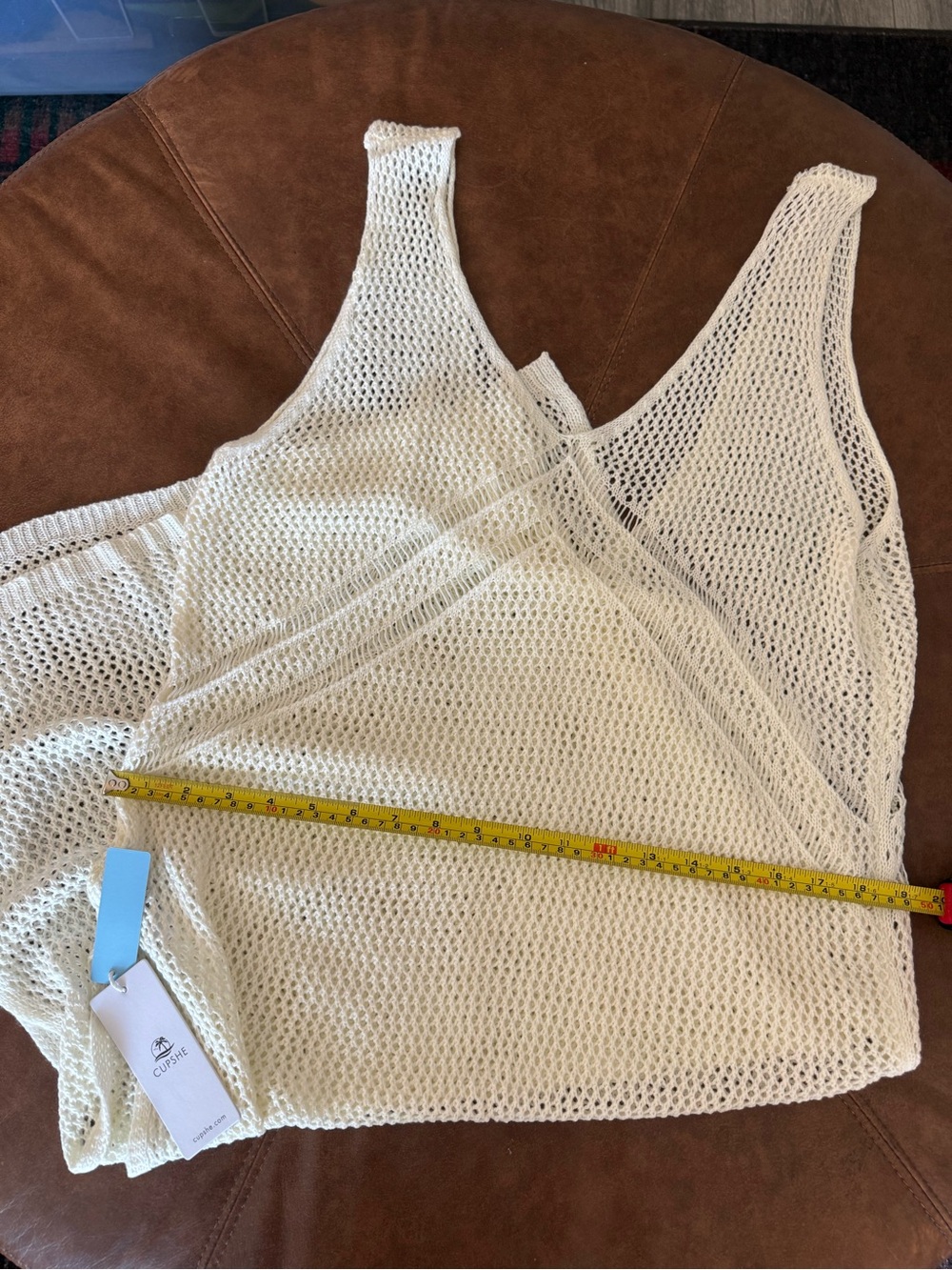 Women’s NWT Crochet V-Neck Swim Cover-Up Dress - Picture 7 of 9